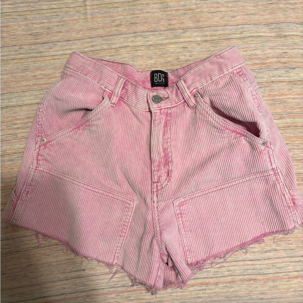 Urban Outfitters Pink Corduroy Cargo Shorts